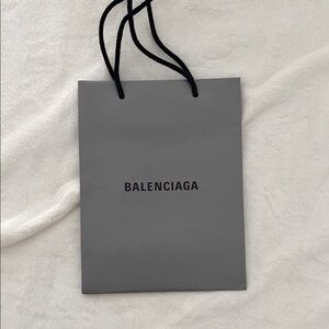 Balenciaga Charcoal Gift Bag with Black Handles